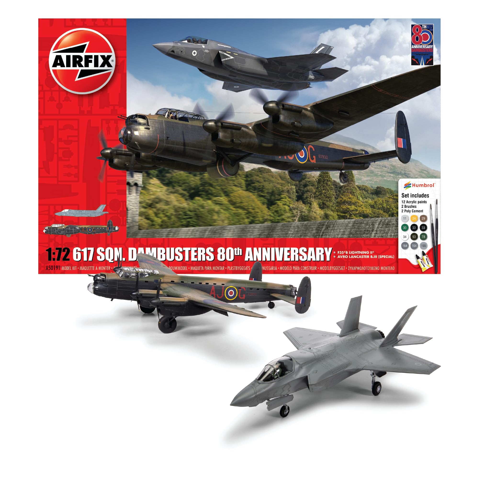Amazon.com: Airfix Model Airplane Kit Gift Set - A50191 617 Sqn